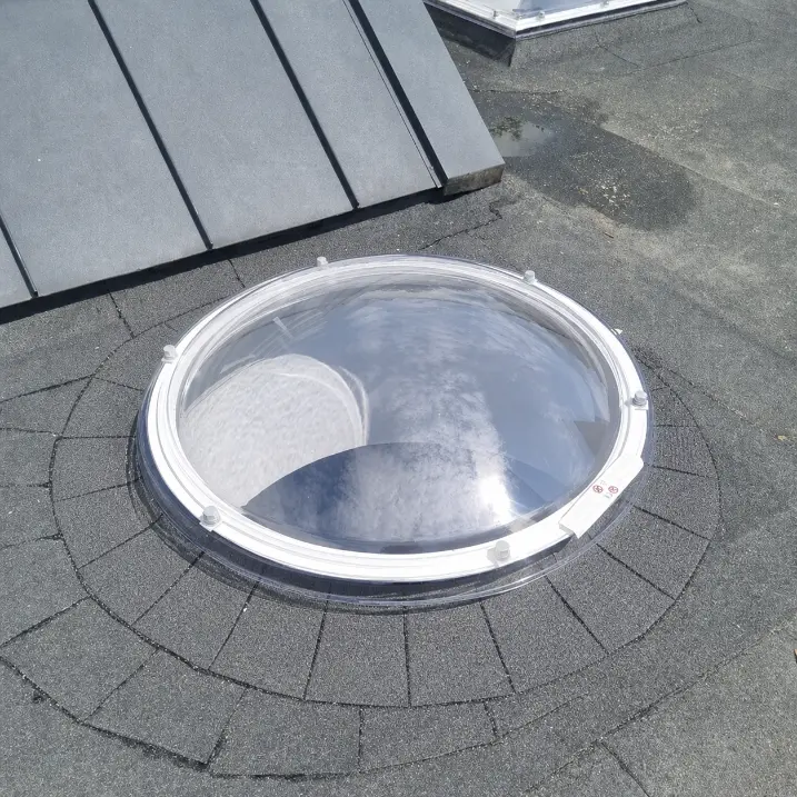Ronde Lichtkoepel Acrylaat Driewandig Helder
