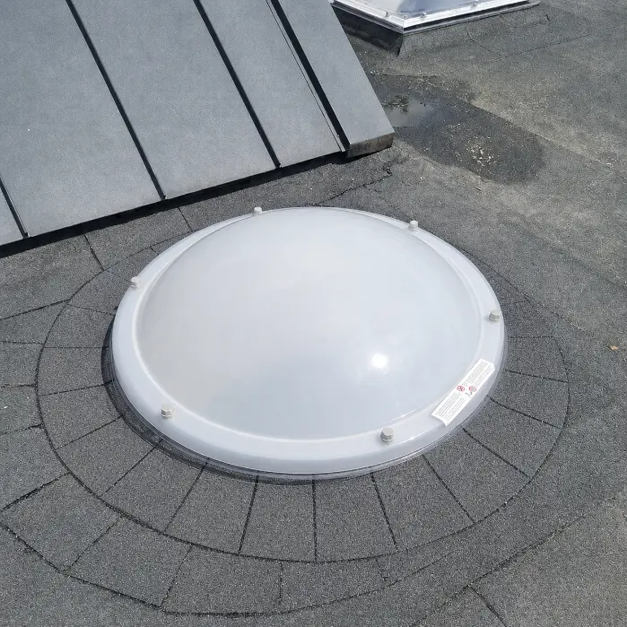 Ronde Lichtkoepel Acrylaat Driewandig Opaal
